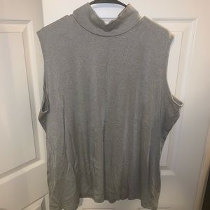 Croft & Barrel Mock Neck Top 3X- Gray
